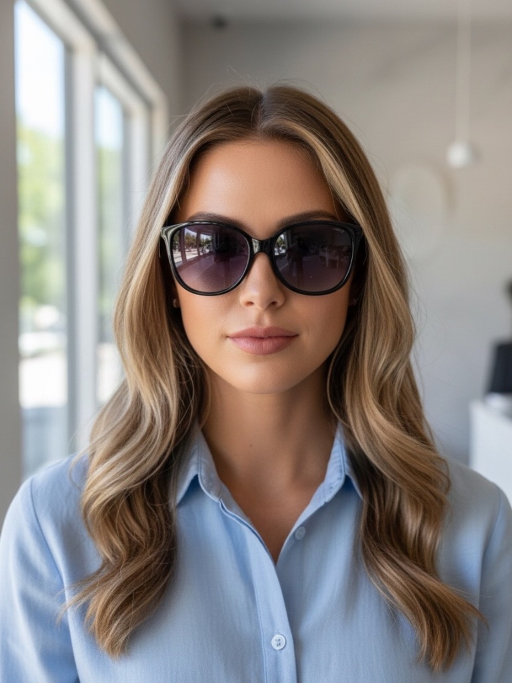 Levi’s Women’s Cat-eye Sunglasses w/ Black Frames & Gold Temples